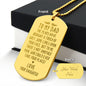 A Touch Grey Engraved Dog Tag Necklace Stainless Steel or 18k Gold w 24" Chain-Express Your Love Gifts