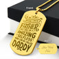 Everyone Can be a Father Engraved Dog Tag Necklace Stainless Steel or 18k Gold w 24" Chain-Express Your Love Gifts