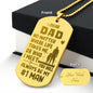 No Matter Where Life Takes Me Engraved Dog Tag Necklace Stainless Steel or 18k Gold w 24" Chain-Express Your Love Gifts
