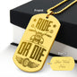 Ride or Die Engraved Dog Tag Necklace Stainless Steel or 18k Gold w 24" Chain-Express Your Love Gifts