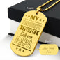 My Favorite People Call Me Papa Engraved Dog Tag Necklace Stainless Steel or 18k Gold w 24" Chain-Express Your Love Gifts
