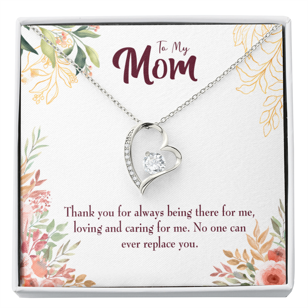 Mother Necklace Irreplaceable Mom Forever Pendant Necklace Message Card-Express Your Love Gifts