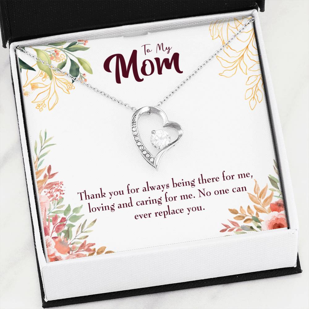 Mother Necklace Irreplaceable Mom Forever Pendant Necklace Message Card-Express Your Love Gifts