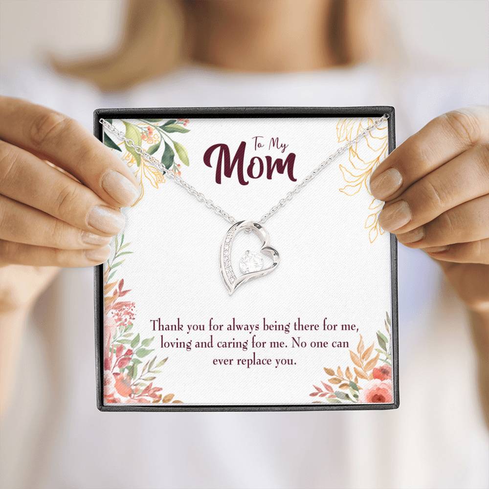 Mother Necklace Irreplaceable Mom Forever Pendant Necklace Message Card-Express Your Love Gifts