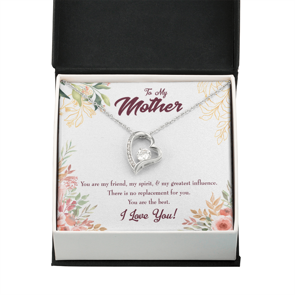 Mom I Love You Forever Love Necklace Cz Heart Pendant Stainless Steel or 18k Gold-Express Your Love Gifts