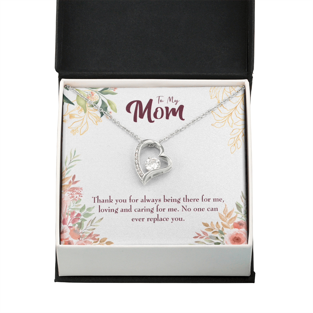 Mother Necklace Irreplaceable Mom Forever Pendant Necklace Message Card-Express Your Love Gifts