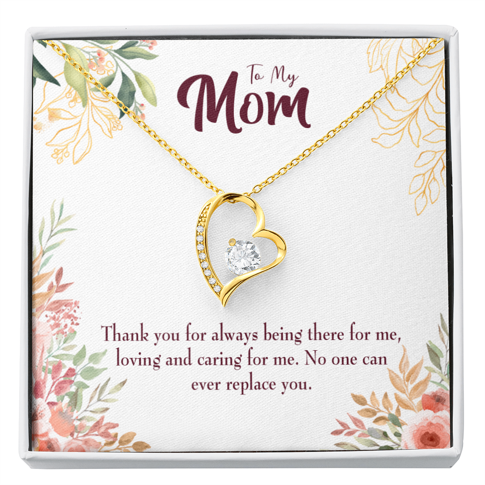 Mother Necklace Irreplaceable Mom Forever Pendant Necklace Message Card-Express Your Love Gifts