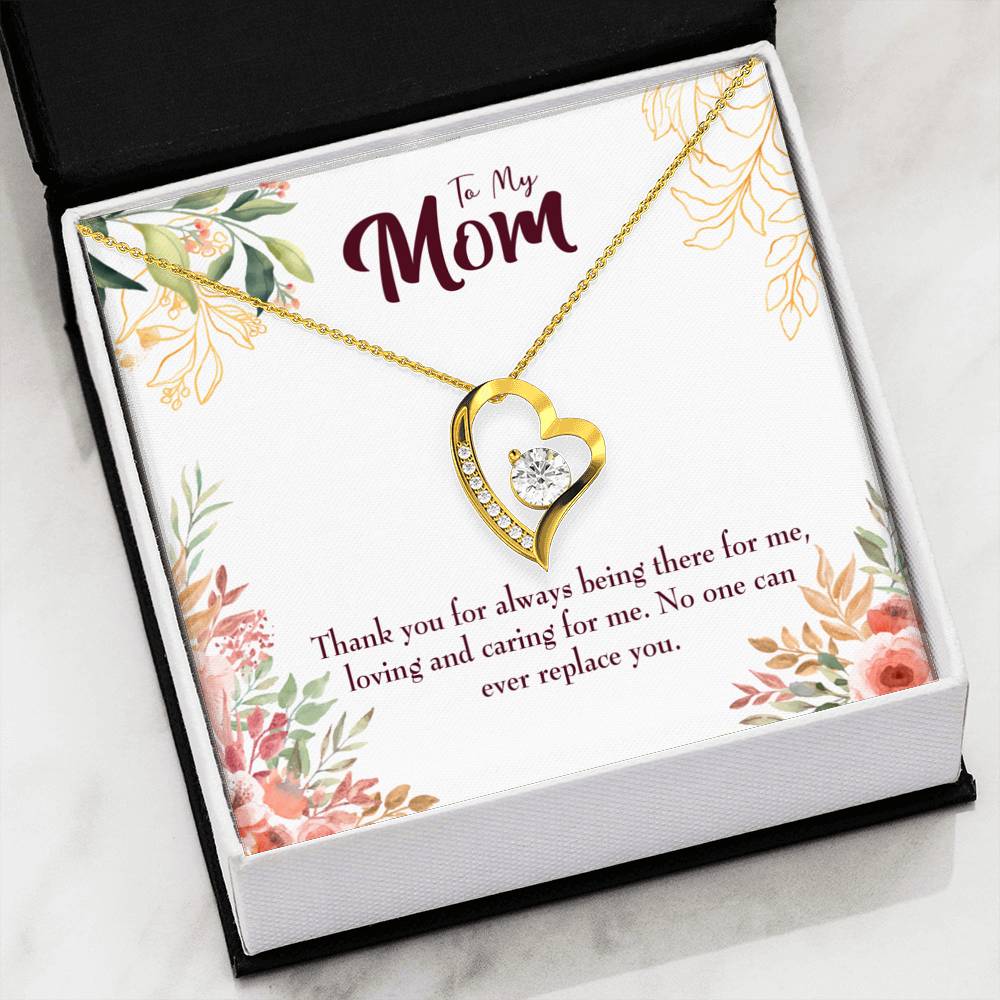 Mother Necklace Irreplaceable Mom Forever Pendant Necklace Message Card-Express Your Love Gifts