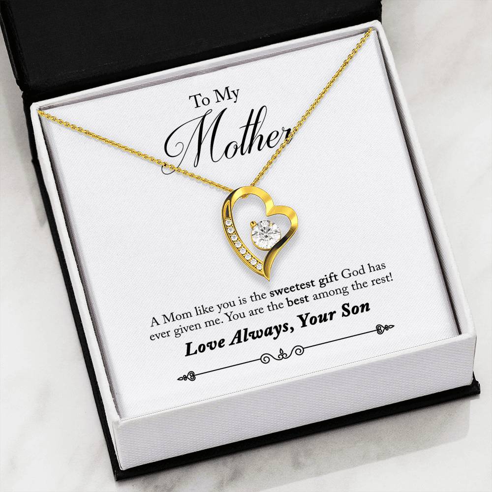 Mother Necklace You Are The Sweetest Gift Forever Pendant Necklace Message Card-Express Your Love Gifts
