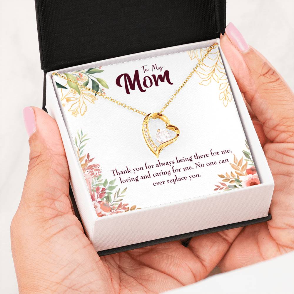 Mother Necklace Irreplaceable Mom Forever Pendant Necklace Message Card-Express Your Love Gifts