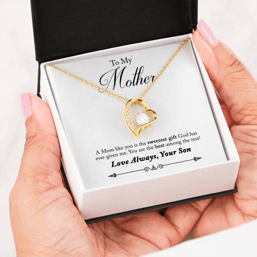 Mother Necklace You Are The Sweetest Gift Forever Pendant Necklace Message Card-Express Your Love Gifts