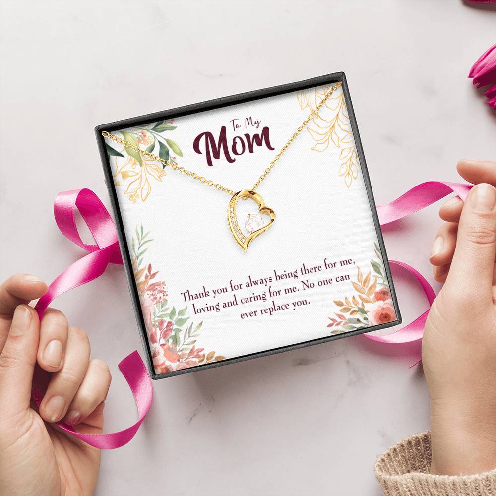 Mother Necklace Irreplaceable Mom Forever Pendant Necklace Message Card-Express Your Love Gifts