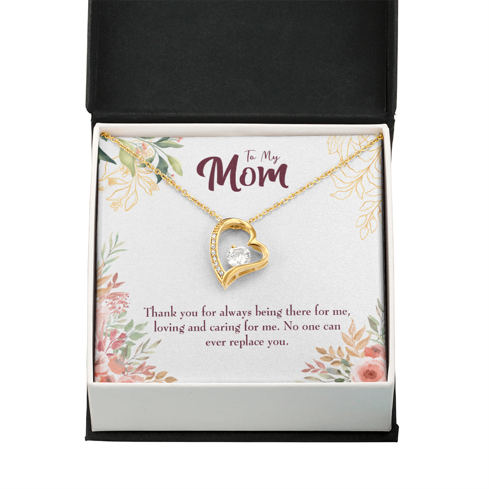 Mother Necklace Irreplaceable Mom Forever Pendant Necklace Message Card-Express Your Love Gifts