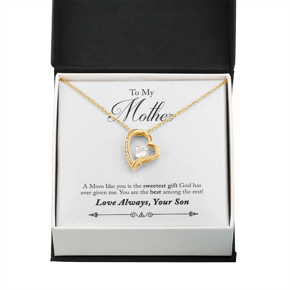 Mother Necklace You Are The Sweetest Gift Forever Pendant Necklace Message Card-Express Your Love Gifts