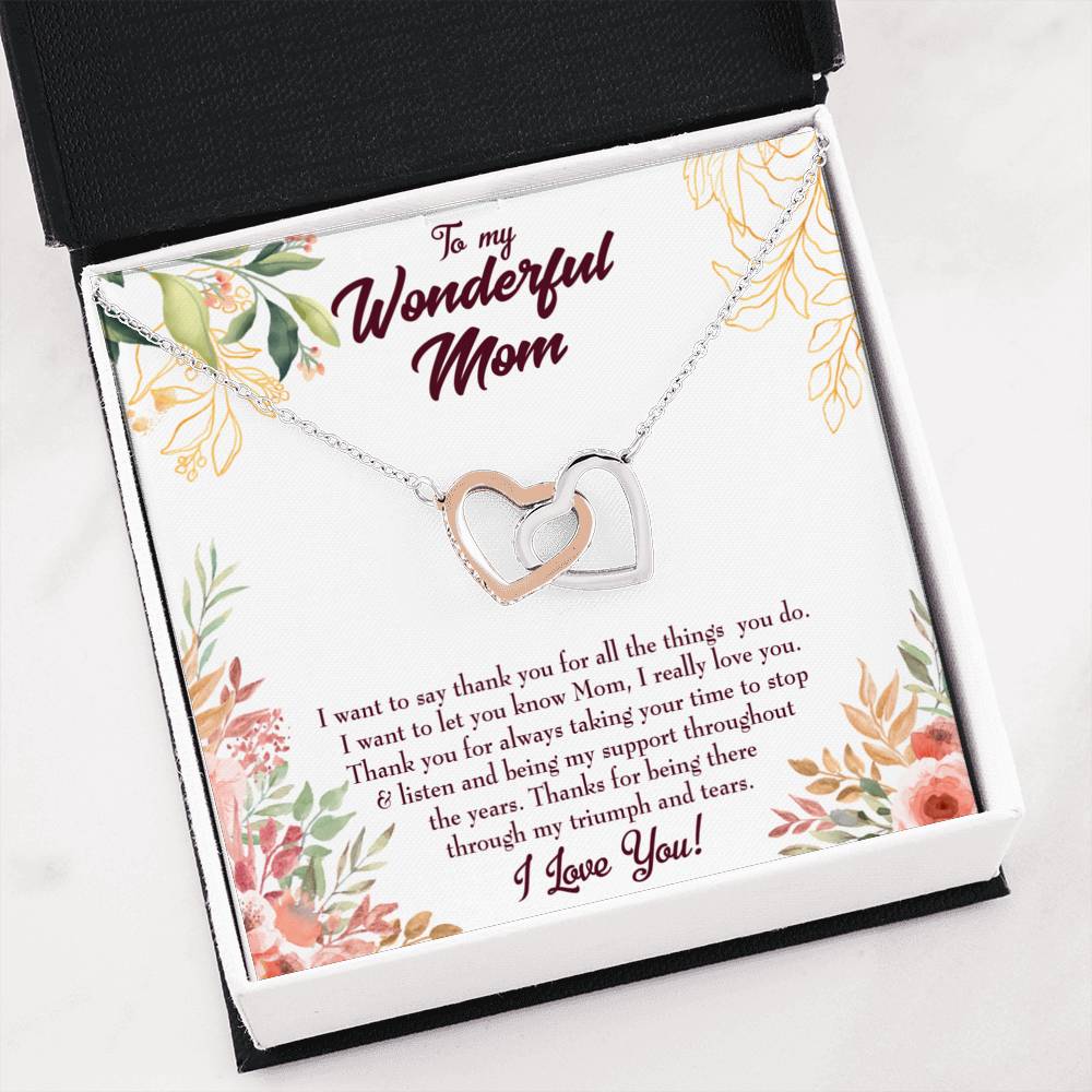 Mother Necklace All Support Inseparable Love Pendant Keepsake Card-Express Your Love Gifts