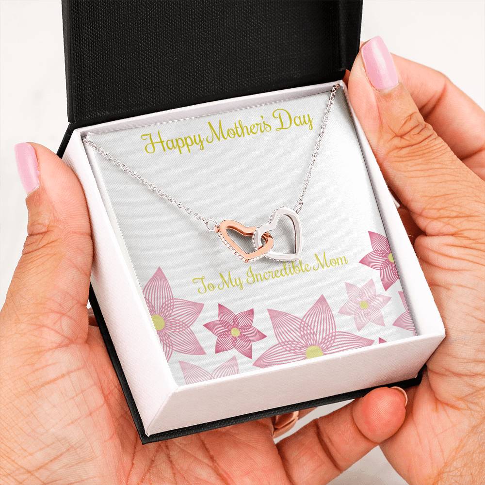 Mothers Day Gift Incredible Mom Inseparable Necklace Pendant 18k Rose Gold Finish 16”-Express Your Love Gifts