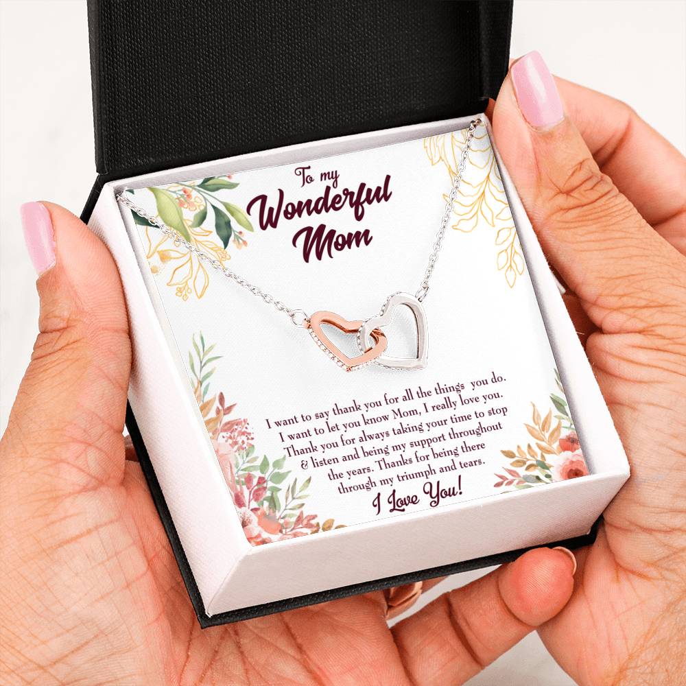Mother Necklace All Support Inseparable Love Pendant Keepsake Card-Express Your Love Gifts