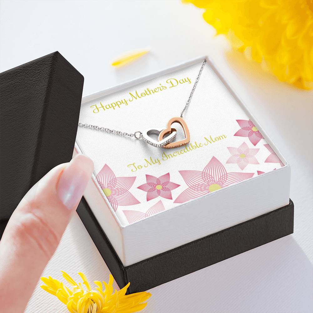 Mothers Day Gift Incredible Mom Inseparable Necklace Pendant 18k Rose Gold Finish 16”-Express Your Love Gifts