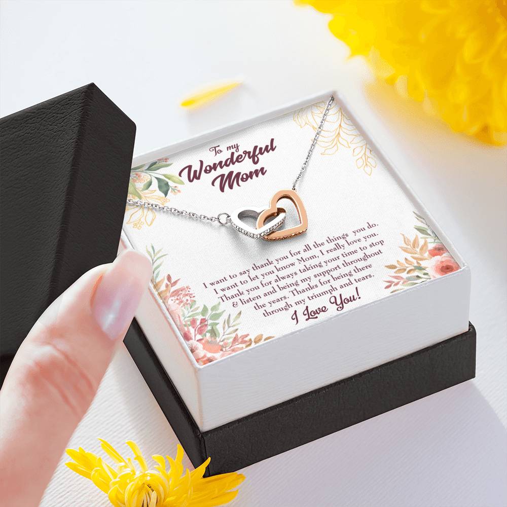 Mother Necklace All Support Inseparable Love Pendant Keepsake Card-Express Your Love Gifts