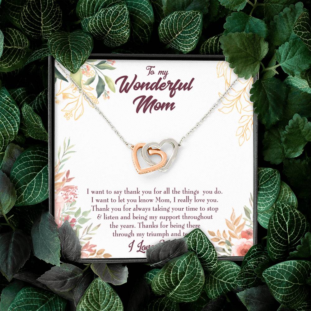 Mother Necklace All Support Inseparable Love Pendant Keepsake Card-Express Your Love Gifts