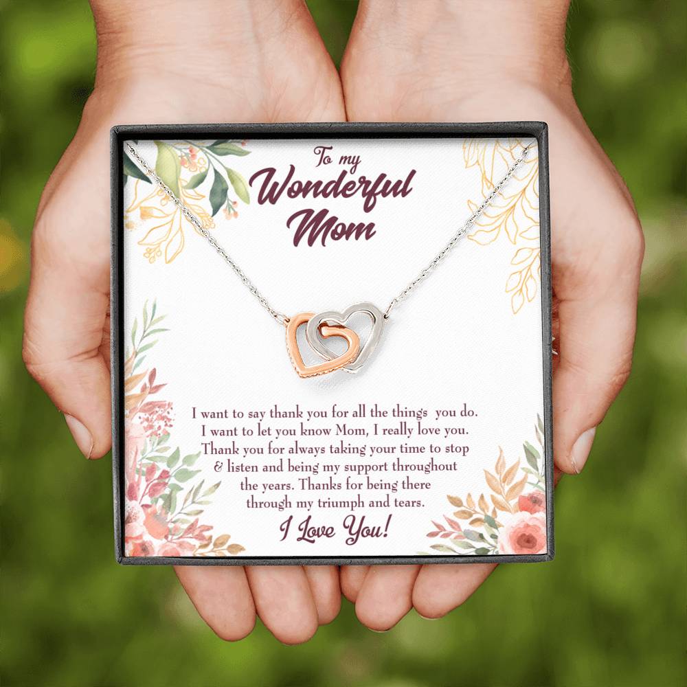 Mother Necklace All Support Inseparable Love Pendant Keepsake Card-Express Your Love Gifts