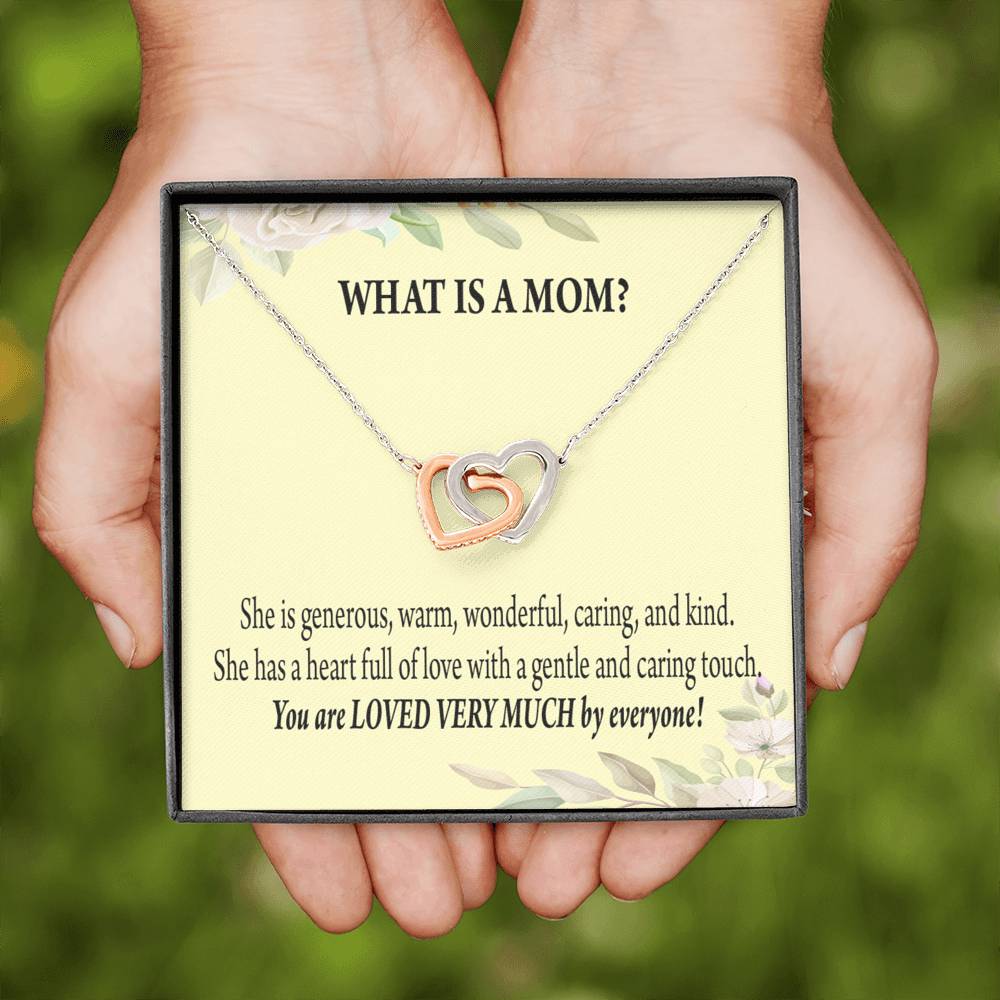 To Mom What Is Mom Inseparable Love Pendant Necklace Keepsake Card-Express Your Love Gifts