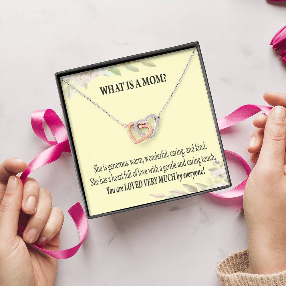 To Mom What Is Mom Inseparable Love Pendant Necklace Keepsake Card-Express Your Love Gifts