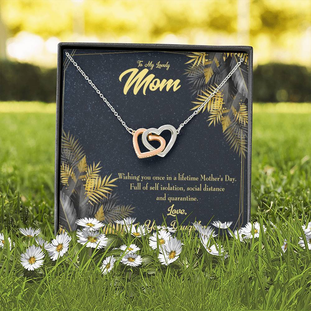 Mother's Day Daughter To Mom Inseparable Love Pendant 18k Rose Gold Finish 16” Mom Necklace-Express Your Love Gifts