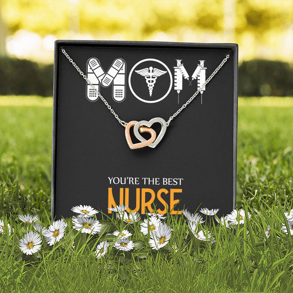 Mom Nurse Gift You Are The Best Inseparable Love Pendant 18k Rose Gold Finish 16” Mom Necklace-Express Your Love Gifts