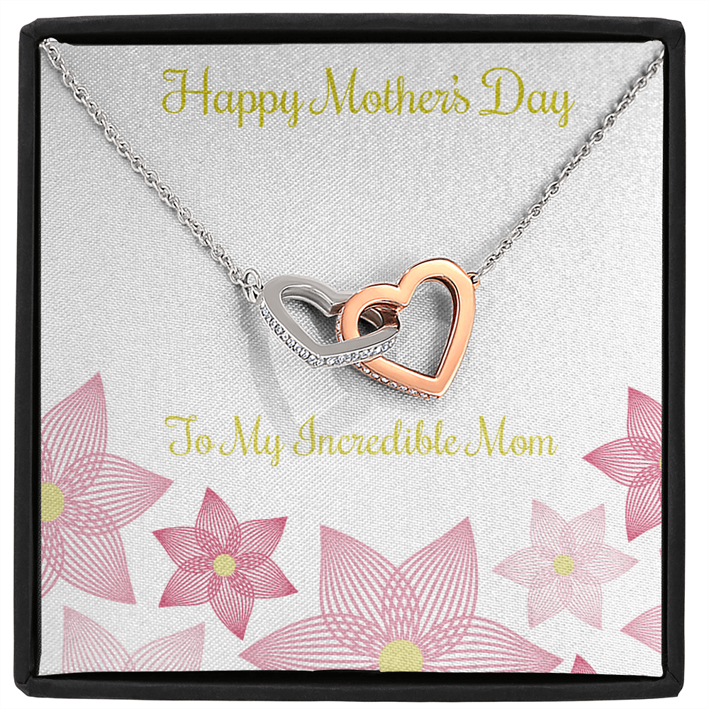 Mothers Day Gift Incredible Mom Inseparable Necklace Pendant 18k Rose Gold Finish 16”-Express Your Love Gifts