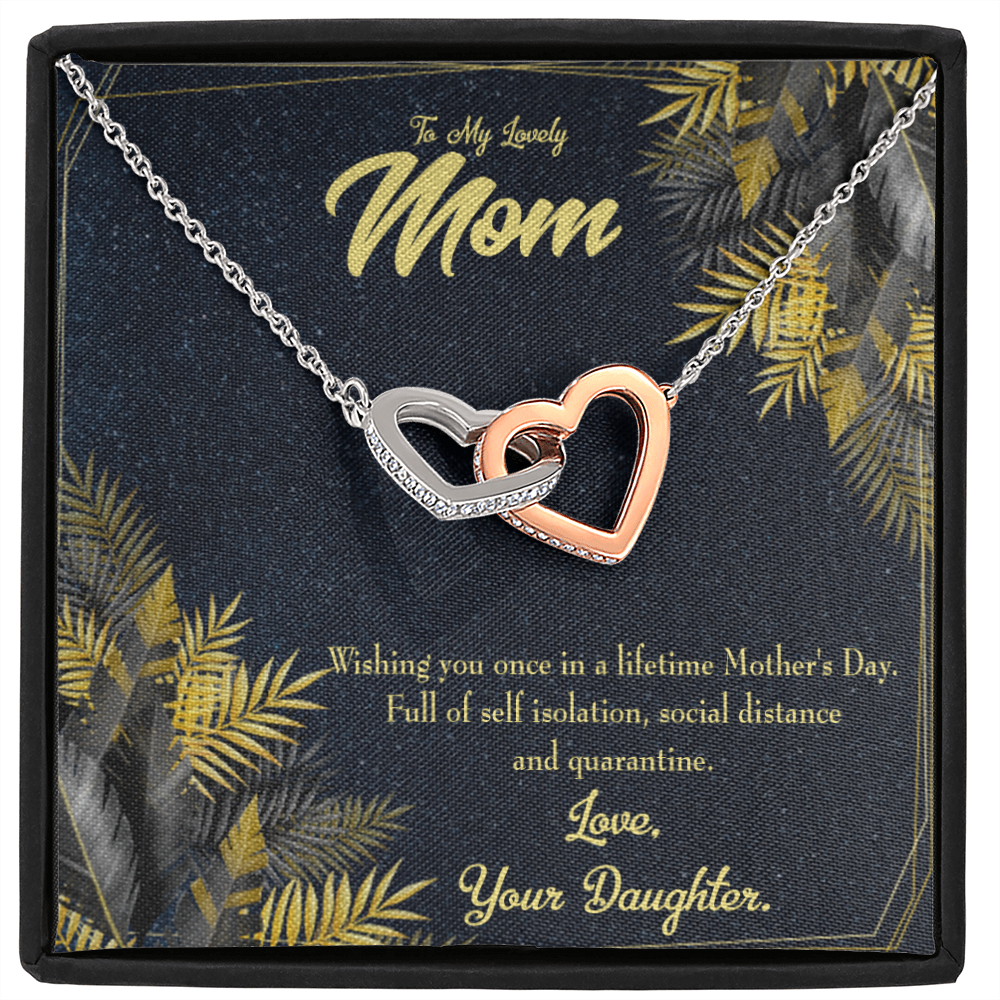 Mother's Day Daughter To Mom Inseparable Love Pendant 18k Rose Gold Finish 16” Mom Necklace-Express Your Love Gifts