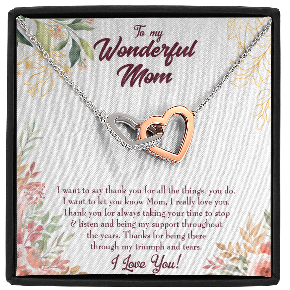Mother Necklace All Support Inseparable Love Pendant Keepsake Card-Express Your Love Gifts