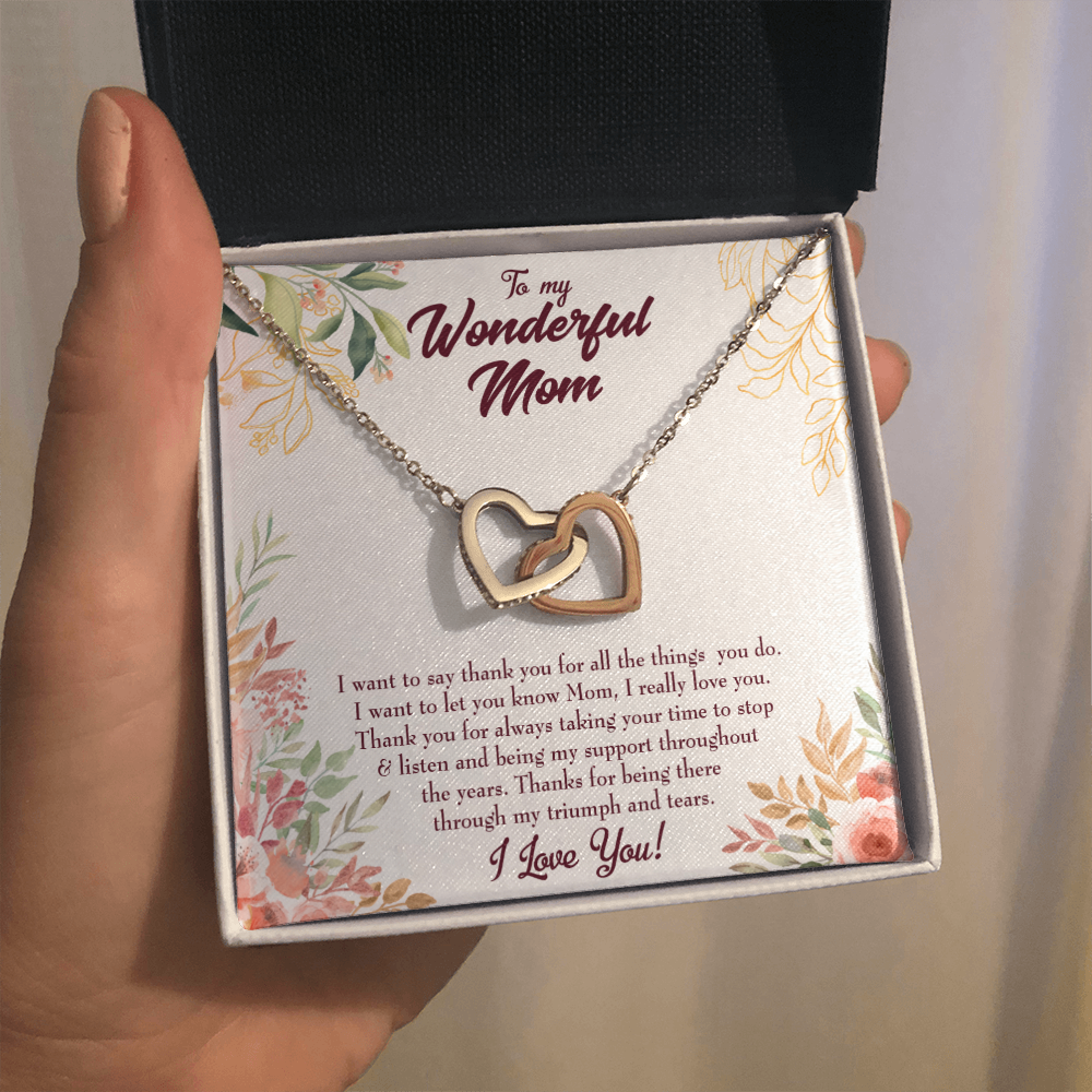 Mother Necklace All Support Inseparable Love Pendant Keepsake Card-Express Your Love Gifts