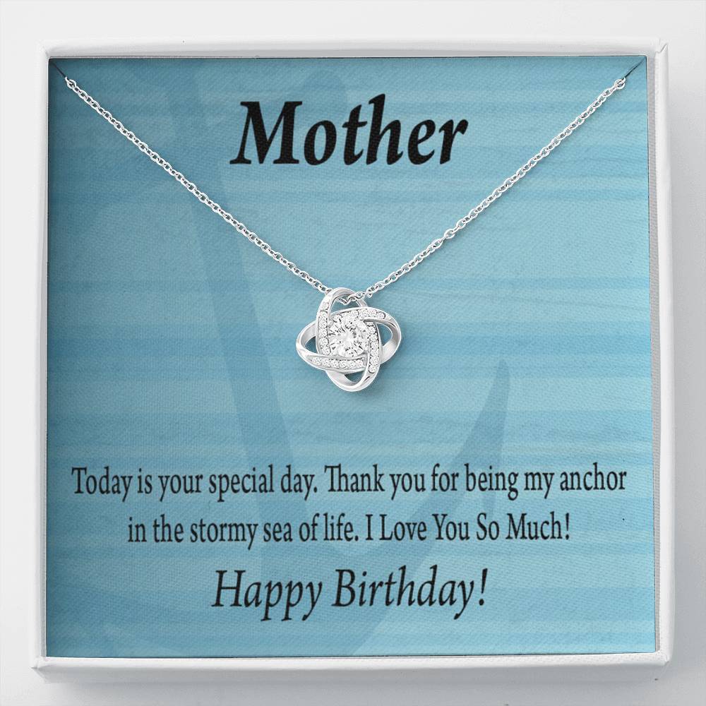 Happy Birthday Mom My Anchor Love Knot Message Card From Son Daughter Gift Anniversary Birthday Graduation-Express Your Love Gifts