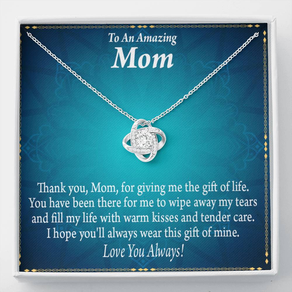 To Mom Love Always Love Knot Message Card From Son Daughter Gift Anniversary Birthday Graduation Mothers Day-Express Your Love Gifts