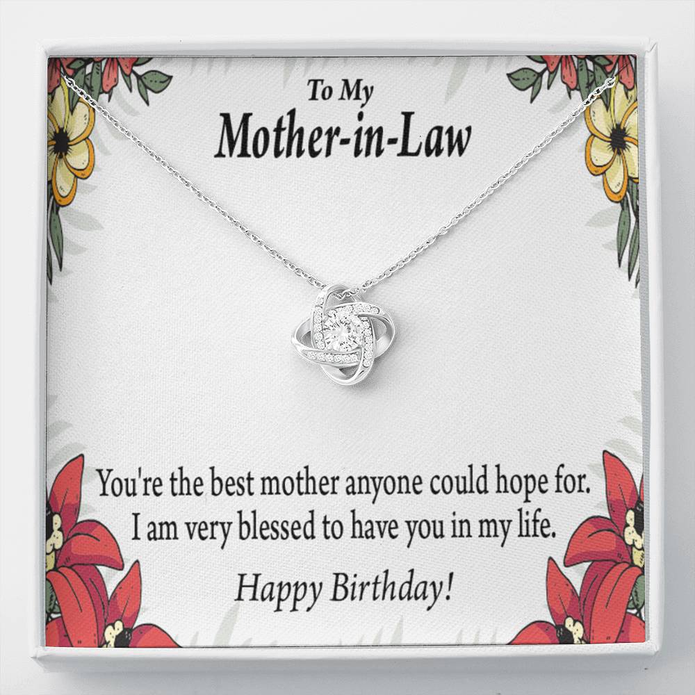 Happy Birthday Mother-In Law Love Knot Message Card From Son Daughter Gift Anniversary Birthday Graduation-Express Your Love Gifts
