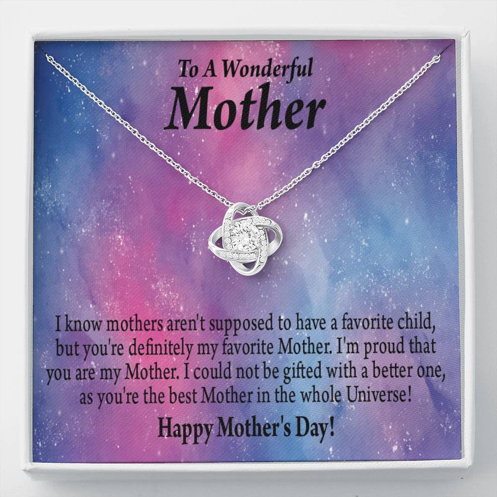 Best Mom In The Universe Happy Mother'S Day! Love Knot Message Card From Son Daughter Gift Anniversary Birthday Graduation Mothers Day-Express Your Love Gifts