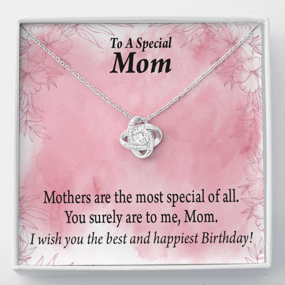 To Mom Special Birthday Love Knot Message Card From Son Daughter Gift Anniversary Birthday Graduation-Express Your Love Gifts