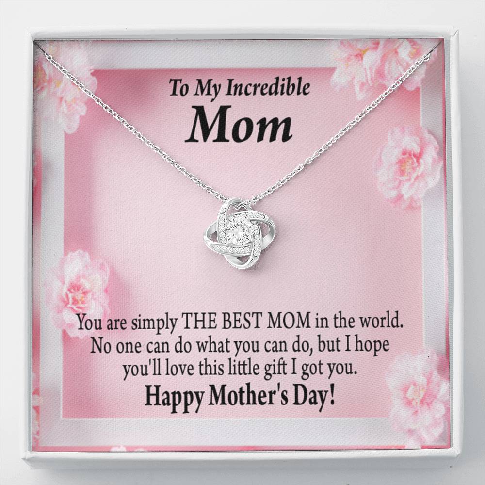 Happy Mother'S Day You'Re The Best Love Knot Message Card From Son Daughter Gift Anniversary Birthday Graduation Mothers Day-Express Your Love Gifts