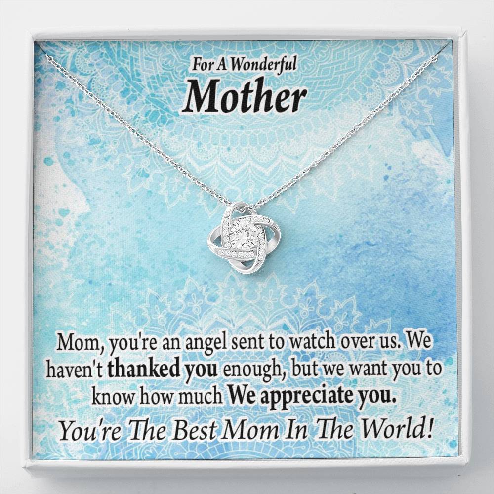 To Mom You'Re An Angel Love Knot Message Card From Son Daughter Gift Anniversary Birthday Graduation Mothers Day-Express Your Love Gifts