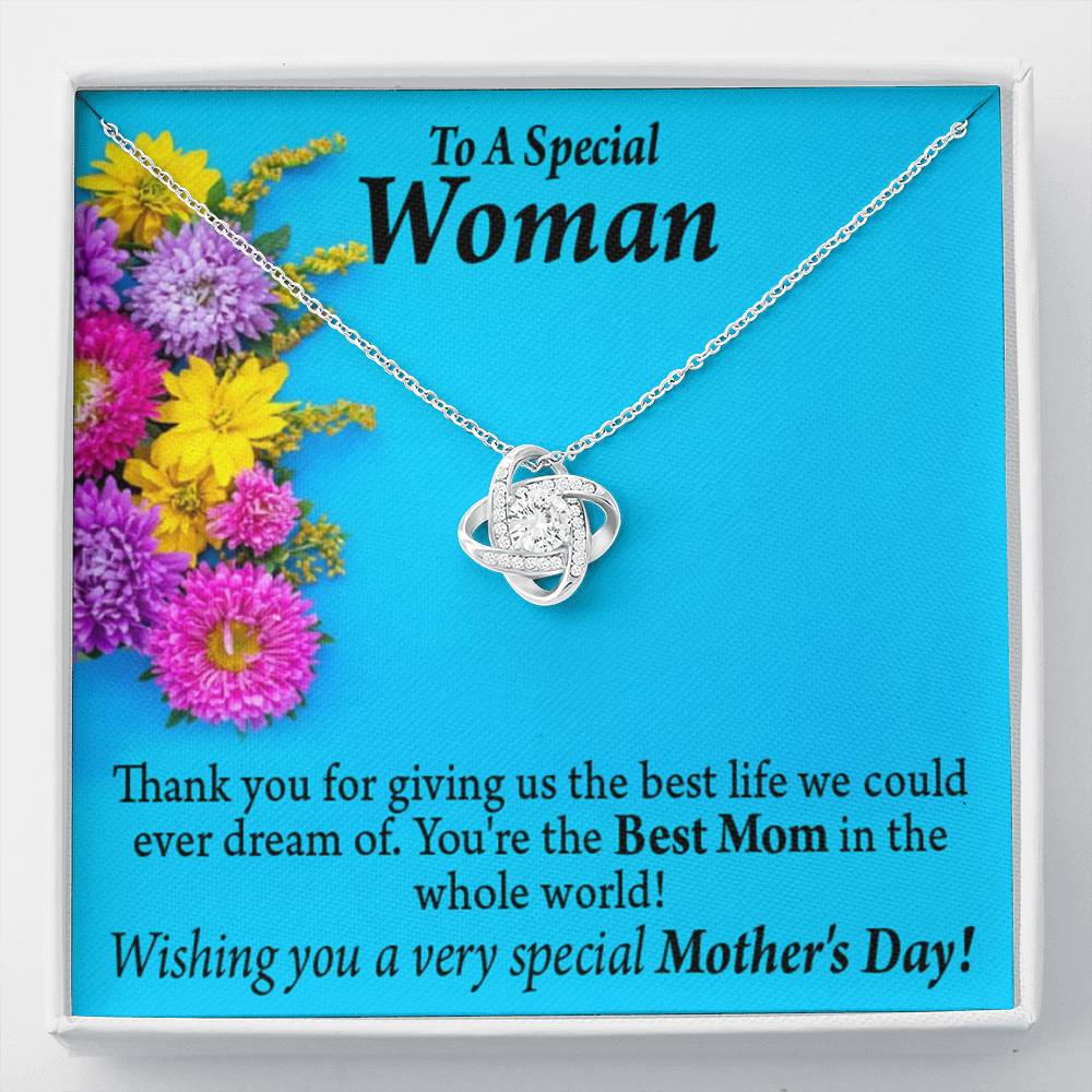 Happy Mothers Day To Best Love Knot Message Card From Son Daughter Gift Anniversary Birthday Graduation Mothers Day-Express Your Love Gifts