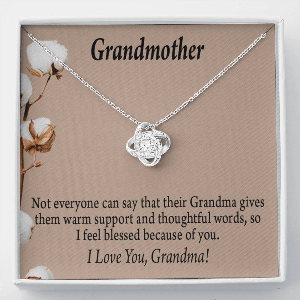 Grandmother Necklace I'm Blessed Love Knot Message Card From Son Daughter Gift Anniversary Birthday Graduation Mothers Day-Express Your Love Gifts