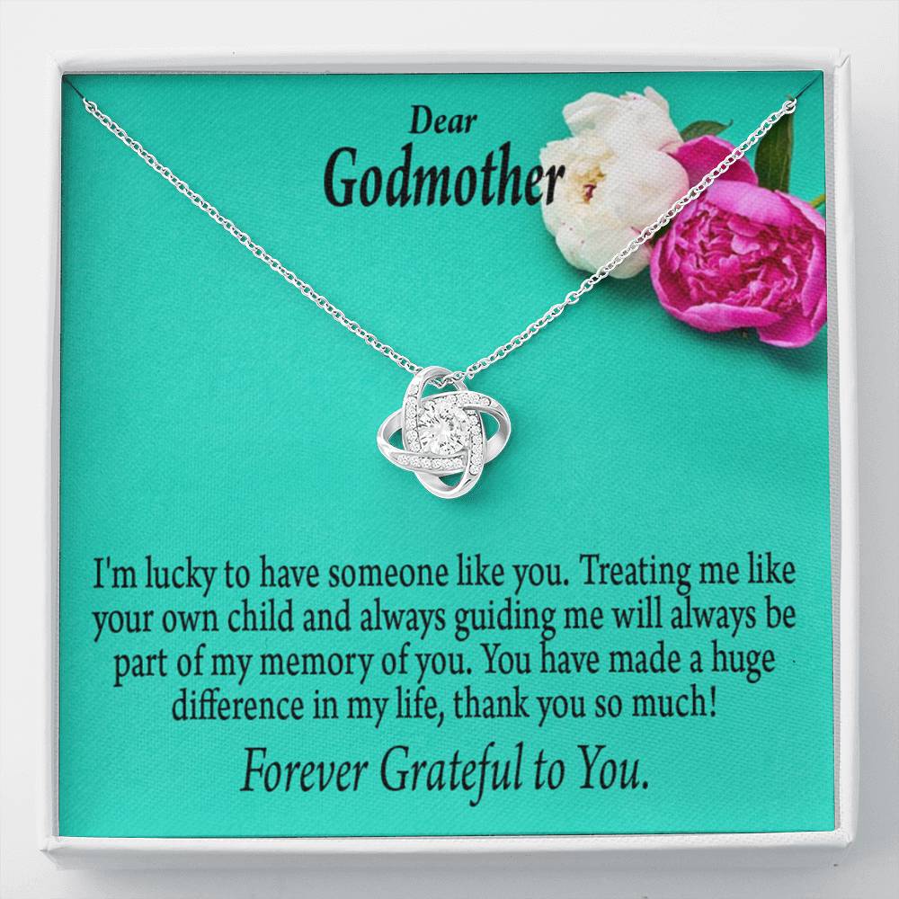 Godmother Necklace Not Everyone Has You Love Knot Message Card From Son Daughter Gift Anniversary Birthday Graduation-Express Your Love Gifts