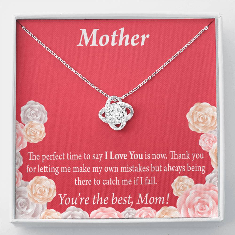 Mother Perfect Time Love Knot Message Card From Son Daughter Gift Anniversary Birthday Graduation Mothers Day-Express Your Love Gifts