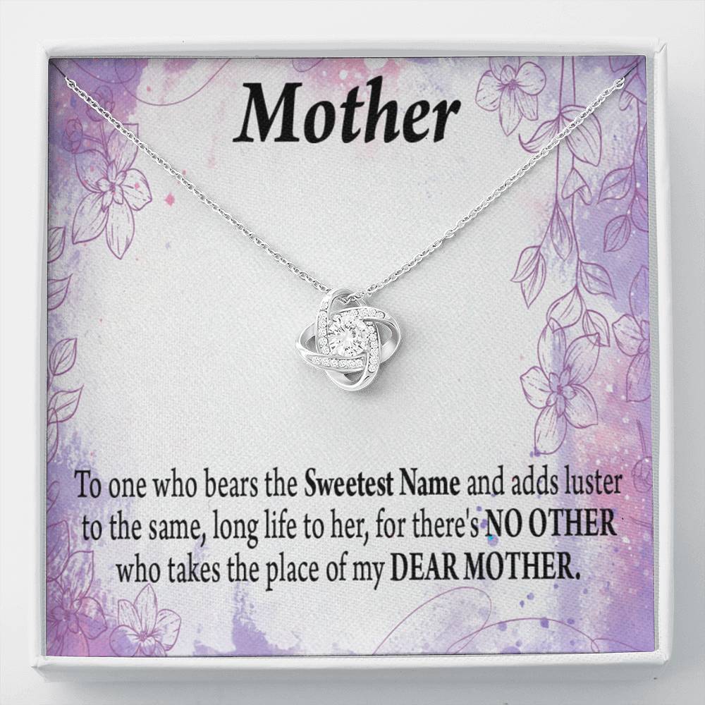 Mother Is The Sweetest Name Love Knot Message Card From Son Daughter Gift Anniversary Birthday Graduation Mothers Day-Express Your Love Gifts