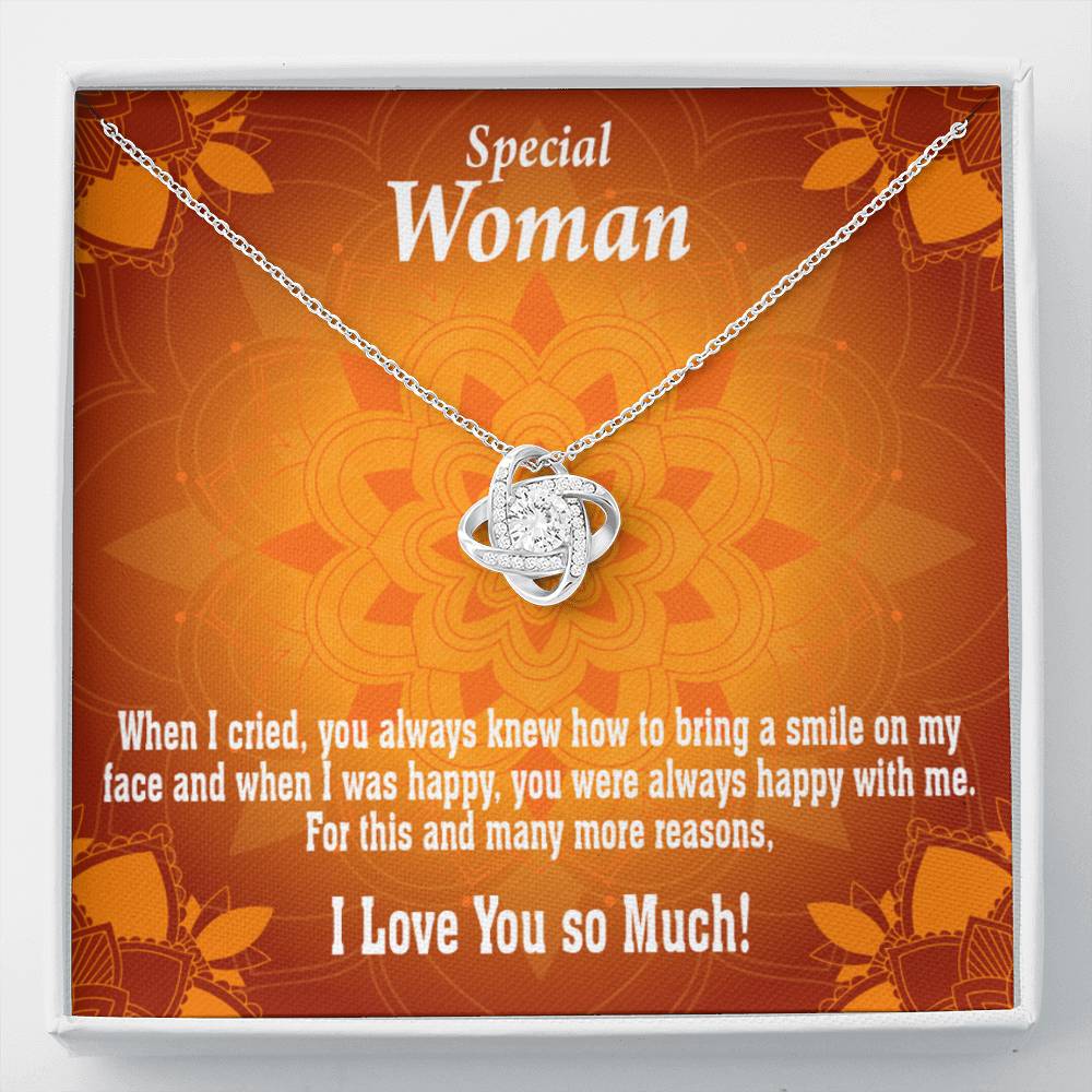 To Mom Always Happy Love Knot Message Card From Son Daughter Gift Anniversary Birthday Graduation Mothers Day-Express Your Love Gifts