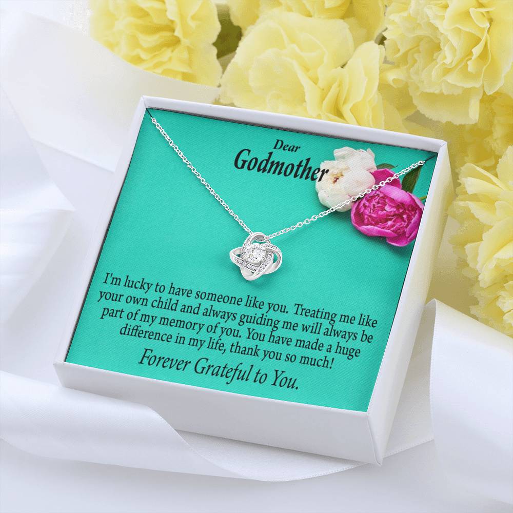 Godmother Necklace Not Everyone Has You Love Knot Message Card From Son Daughter Gift Anniversary Birthday Graduation-Express Your Love Gifts