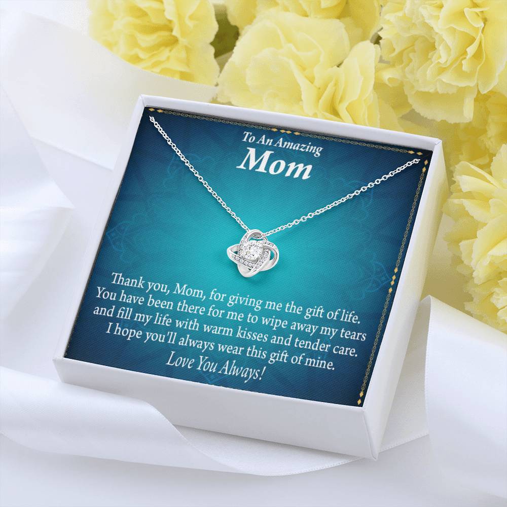 To Mom Love Always Love Knot Message Card From Son Daughter Gift Anniversary Birthday Graduation Mothers Day-Express Your Love Gifts