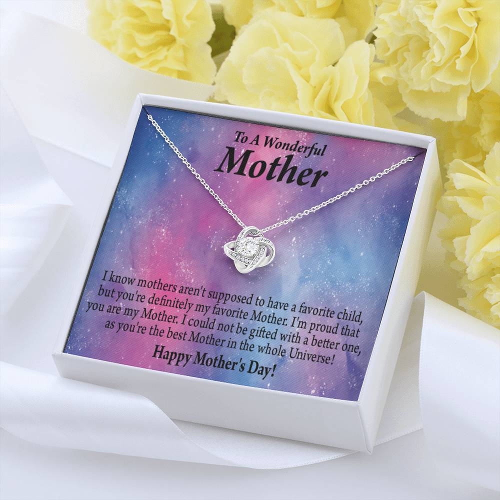 Best Mom In The Universe Happy Mother'S Day! Love Knot Message Card From Son Daughter Gift Anniversary Birthday Graduation Mothers Day-Express Your Love Gifts