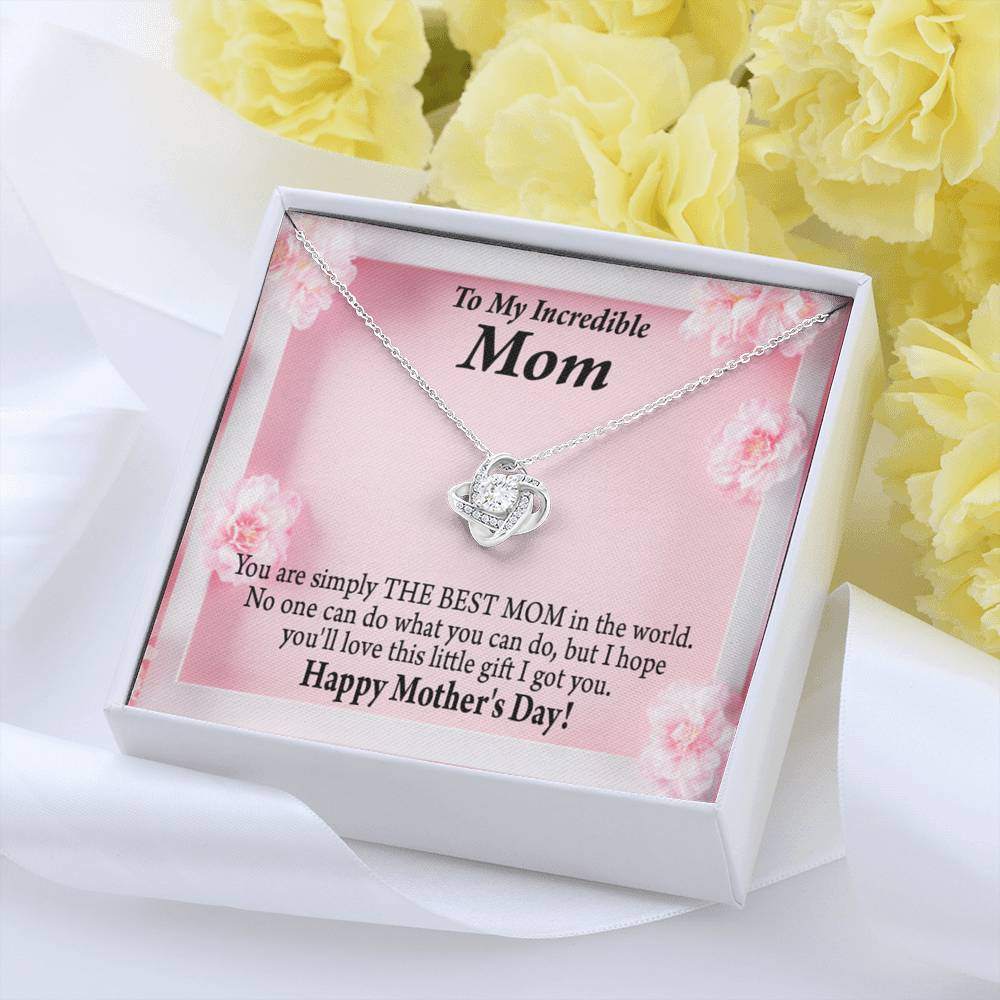 Happy Mother'S Day You'Re The Best Love Knot Message Card From Son Daughter Gift Anniversary Birthday Graduation Mothers Day-Express Your Love Gifts